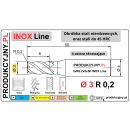 Frez z promieniem naroża fi 3 R0,2 INOX LINE